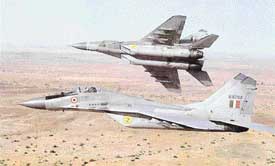 A file picture of a pair of MiG-29s on a sortie