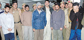 Auto lifters in police custody in the Capital on Saturday.