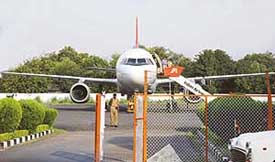 A file picture of an Indian Airlines aircraft at the Chandigarh airport