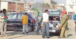 The city police has intensified checking of vehicles to avoid any untoward incident on the Republic Day function