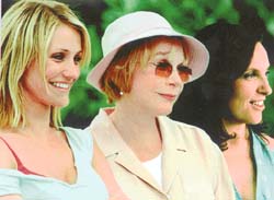 Shirley Maclaine (centre) as grandmother, Ella, of two very dissimilar sisters, Cameron Diaz (Maggie) and Toni Collette (Rose), in In Her Shoes