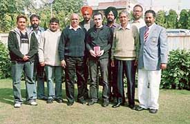 Members of the Table Soccer Federation of India with Mr Farid Lounas, president, International Table Soccer Federation