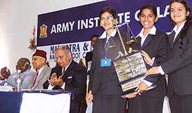 The winning Kerala Law Academy (KLA) team at the Army Institute of Law, Mohali