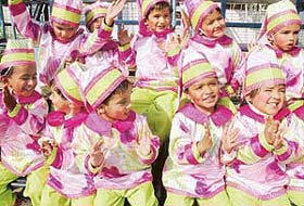 Students of Satluj Public School, Sector 2, Panchkula during their annual function