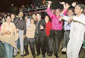 Students of DAV Public School, Sector 8, at a reunion held at the Chandigarh Club, Sector 1, Chandigarh, on Saturday night