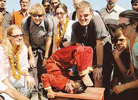 Foreigners enjoy Basant Utsav at the Leisure Valley, Sector 10, Chandigarh