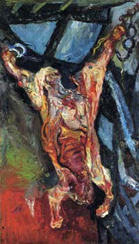 An undated handout photograph from Christies auction house in London shows a painting by Chaim Soutine entitled, Le boeuf ecorche, Circa 1924, which was auctioned on Tuesday for 7,848,000 ($13,773,240) in London. The sale set a new world auction record for the artist.