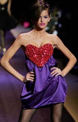 A model walks the runway at the Betsey Johnson Fall, 2006, fashion show at Bryant Park during the Olympus Fashion Week in New York on Monday evening.