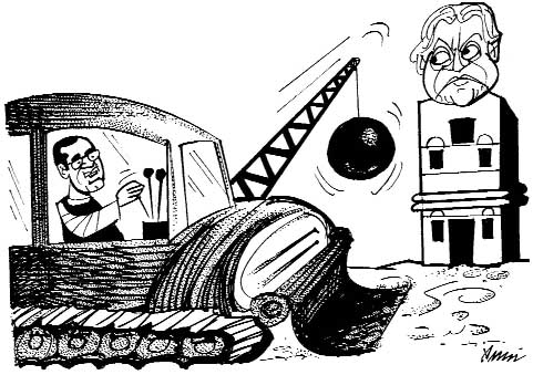 Editorial cartoon by Rajinder Puri