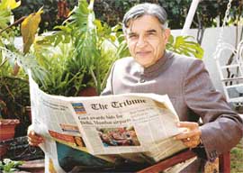 MORNING DOSE:The Minister enjoying the newspaper hes addicted to.