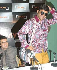 FILMY Channel's anchor Sunil Grover alias Lallan during the launch of the channel in Chandigarh