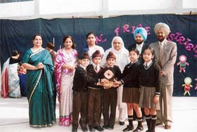 Students of Saint Soldiers International Convent School during their annual Prize Distribution Function in Mohali