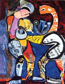 Beauty and Beast 1968, paper collage