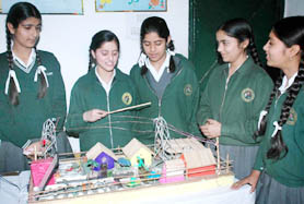 Students participate in the Science Exhibition at Saint Xavier High School, Sector 20, Panchkula. 