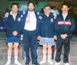 Punjab paddlers who finished runners-up at the 13th National Masters Table Tennis Championship held