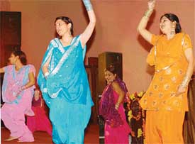 Students present gidha on the inaugural day of the three-day cultural fest, Jhankaar, at Panjab University, Chandigarh, on Tuesday