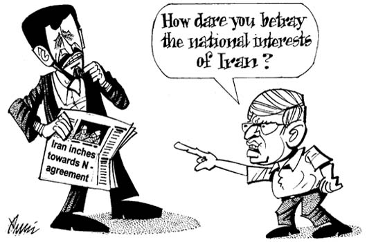 Editorial cartoon by Rajinder Puri