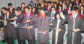 Graduates at the convocation function of the DMCH in Ludhiana