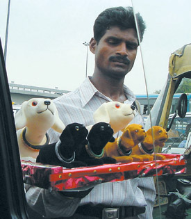 Making a living at the crossroads.