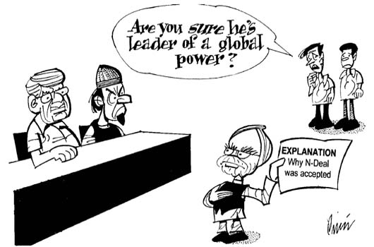 Editorial cartoon by Rajinder Puri