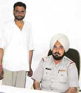 Constable Sanjeev Kumar was arrested for allegedly beating a city industrialist on Monday evening