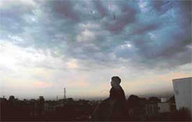 Dense clouds fill Ludhiana skyline on Tuesday morning