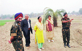 A view of the wasteland that the Vajra Corps and an NGO started reclaiming near Sofi Pind in Jalandhar Cantonment on Friday