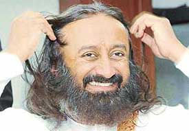Sri Sri Ravi Shankar, founder, Art of Living, at DAV College in Chandigarh on Monday