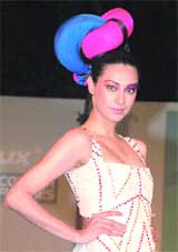 A model at Colour Futures 2006 fashion show in the Capital on Monday