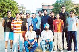 The Panjab University men's and women's netball teams, who finished runners-up in the All-India Inter-University Netball Championship at Patiala on Tuesday.    