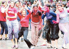 Tribune lensmen captured Holi scenes in Chandigarh, Mohali and Panchkula on Wednesday