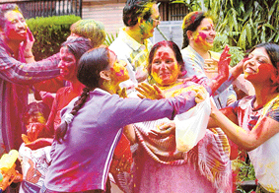Tribune lensmen captured Holi scenes in Chandigarh, Mohali and Panchkula on Wednesday