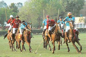 The 61st Cavalry (Red) galloped to victory in the Ambassadors Cup at Patiala last week