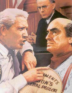 Spencer Tracy (left) and Fredric March locked horns in Inherit the Wind