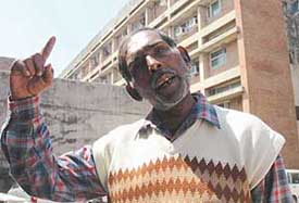 Joginder, father of Manoj Kumar, who succumbed to injuries at the PGI, narrates his tale of woe in Chandigarh on Tuesday