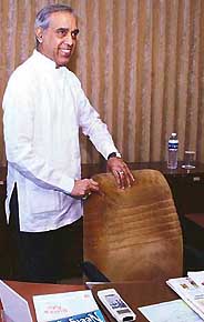 Newly appointed Chairman of Telecom Regulatory Authority of India Nipendera Mishra takes charge in New Delhi on Wednesday