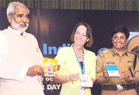 Union Minister for Rural Development Raghuvansh Prasad Singh launching Handwashing National Campaign on the occasion of World Water Day in the Capital on Wednesday