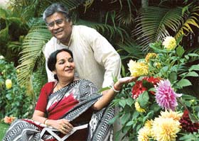 Contemporary dancers Mamata Shankar and Chandrodoy Ghosh in Chandigarh