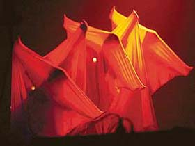 The Mamta Shankar ballet troupe performs at the 36th All-India Bhaskar Rao Nritya and Sangeet Sammelan in Tagore Theatre, Sector 18, Chandigarh