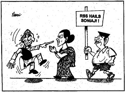Editorial cartoon by Rajinder Puri