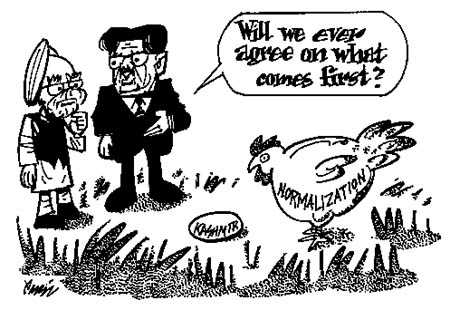 Editorial cartoon by Rajinder Puri