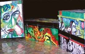 Painted trunks by Kabir Singh