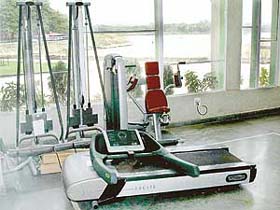 Italian equipment being installed at the new gymnasium hall coming up at the Lake Sports Complex