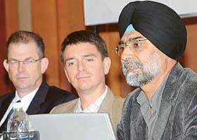 Mr D.S. Bains, Principal Secretary, Animal Husbandry and Dairy Development, Punjab, speaks at the seminar on Canadian dairy genetics in Chandigarh
