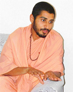 Swami Suryendu Puri explains the principles of Sidhamrit Surya Kirya Yog in Ludhiana on Friday