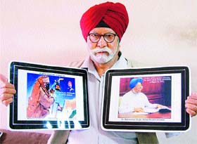 Prithipal Singh Tuli with his collection of rare photographs