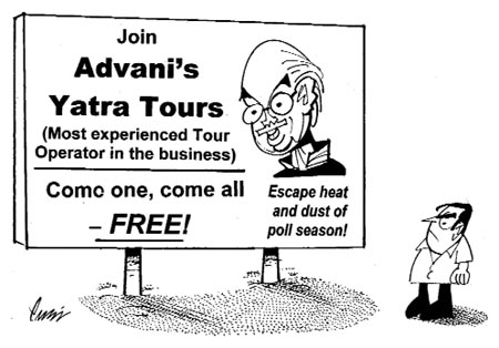 Editorial cartoon by Rajinder Puri