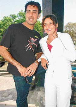 Gavie with his co-star Sukhi Pawar