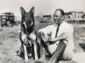 Rin-Tin-Tin with stunt artiste Edward Bellande