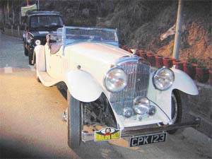 All the cars in the rally date back between 1924 and 1975